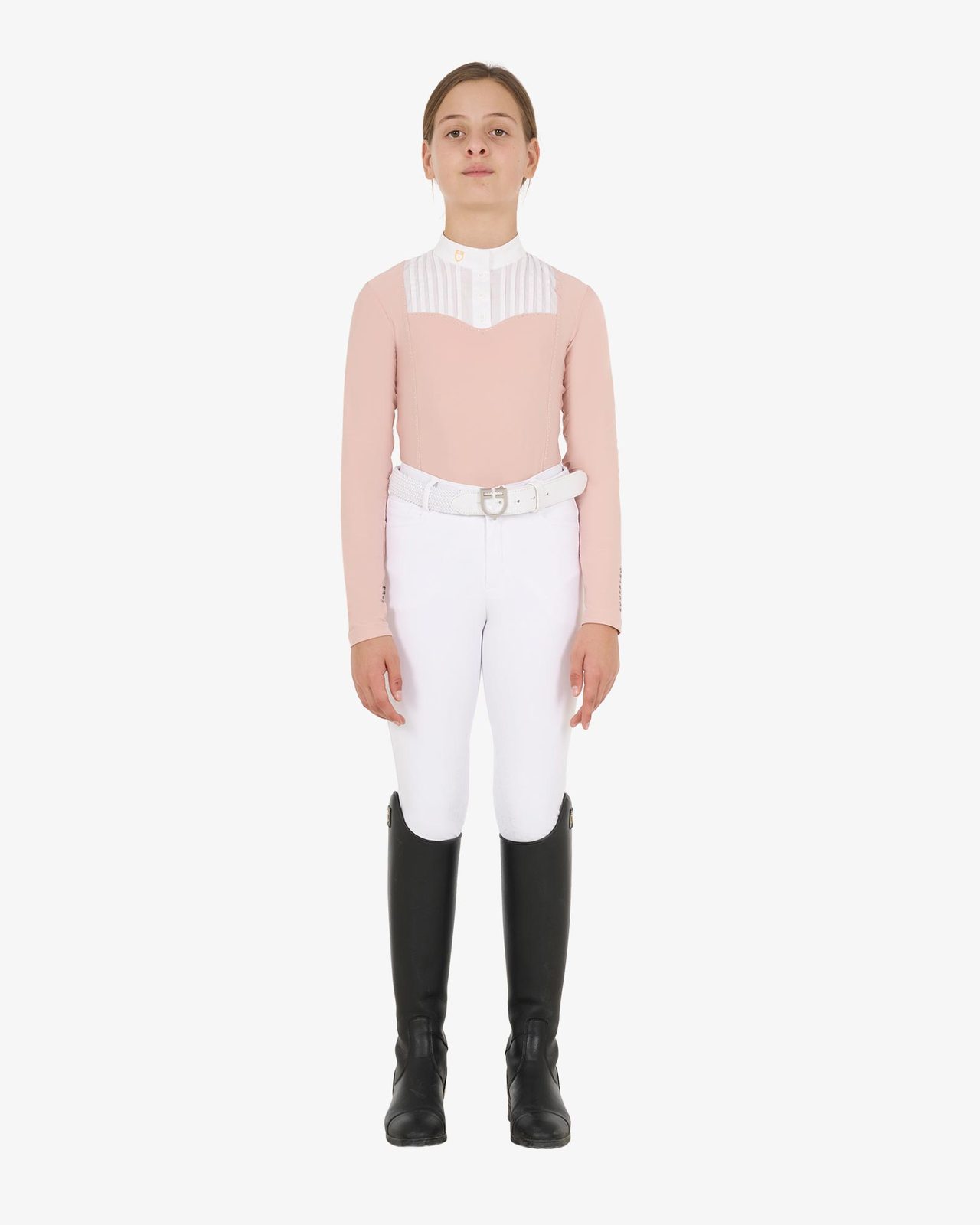 Polo bambina slim fit concorso con strass