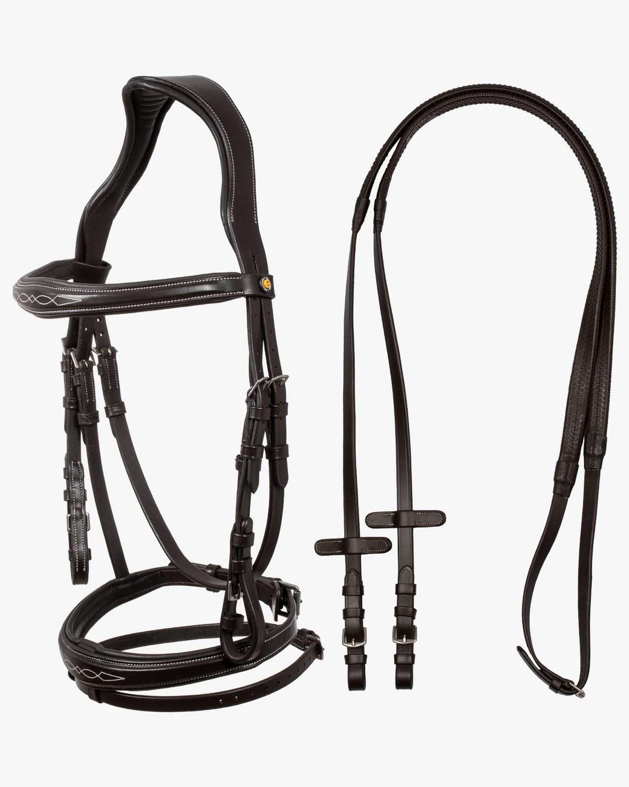 Bridle in soft stitched leather