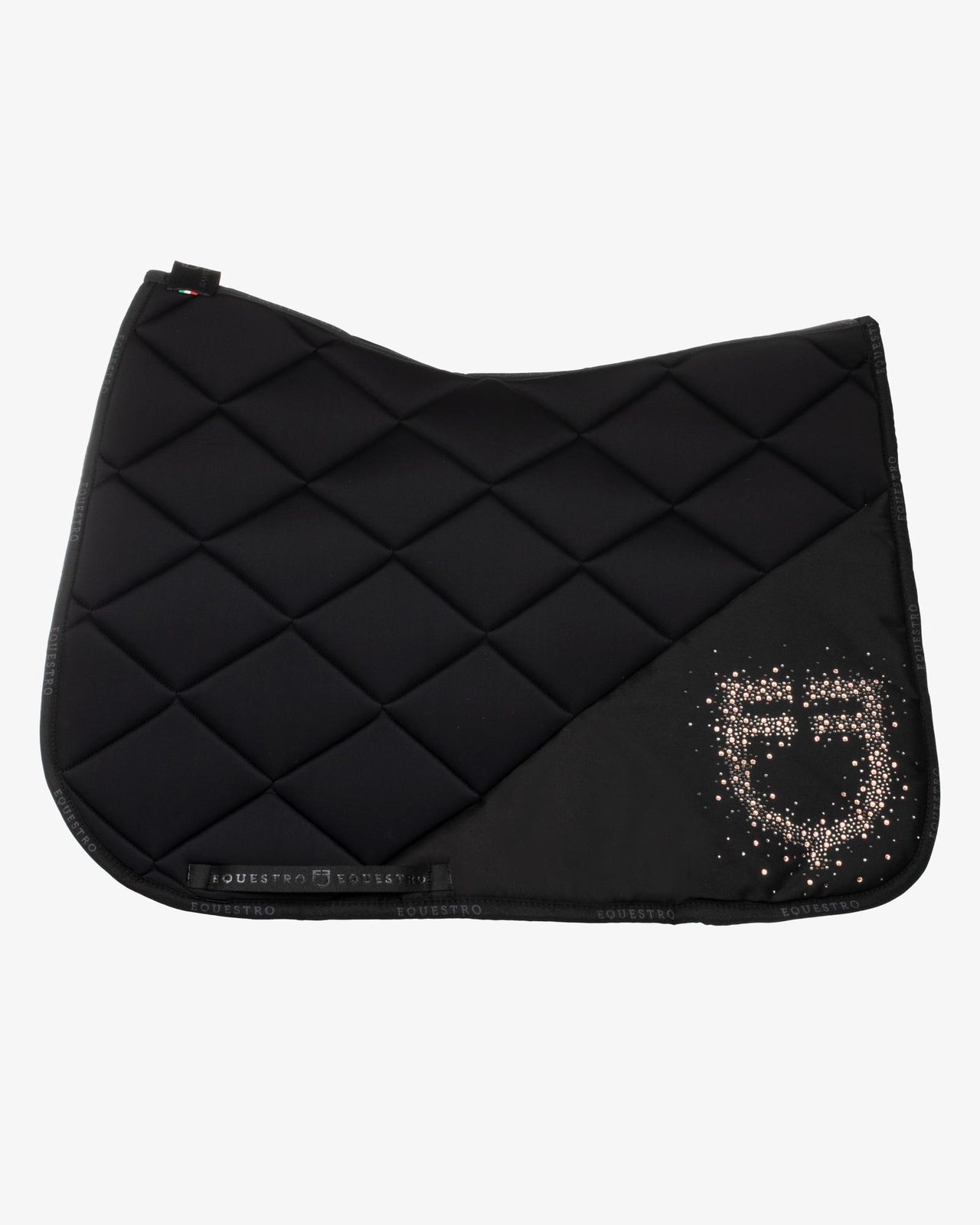 Dressage saddle pad rhinestone logo