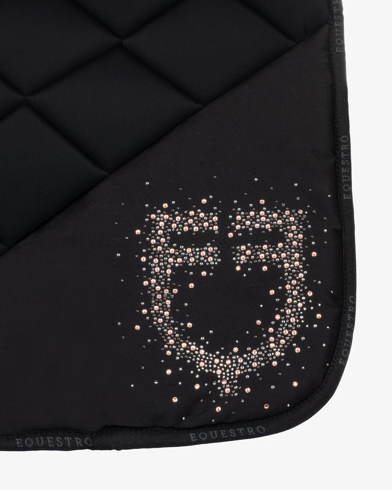 Dressage saddle pad rhinestone logo