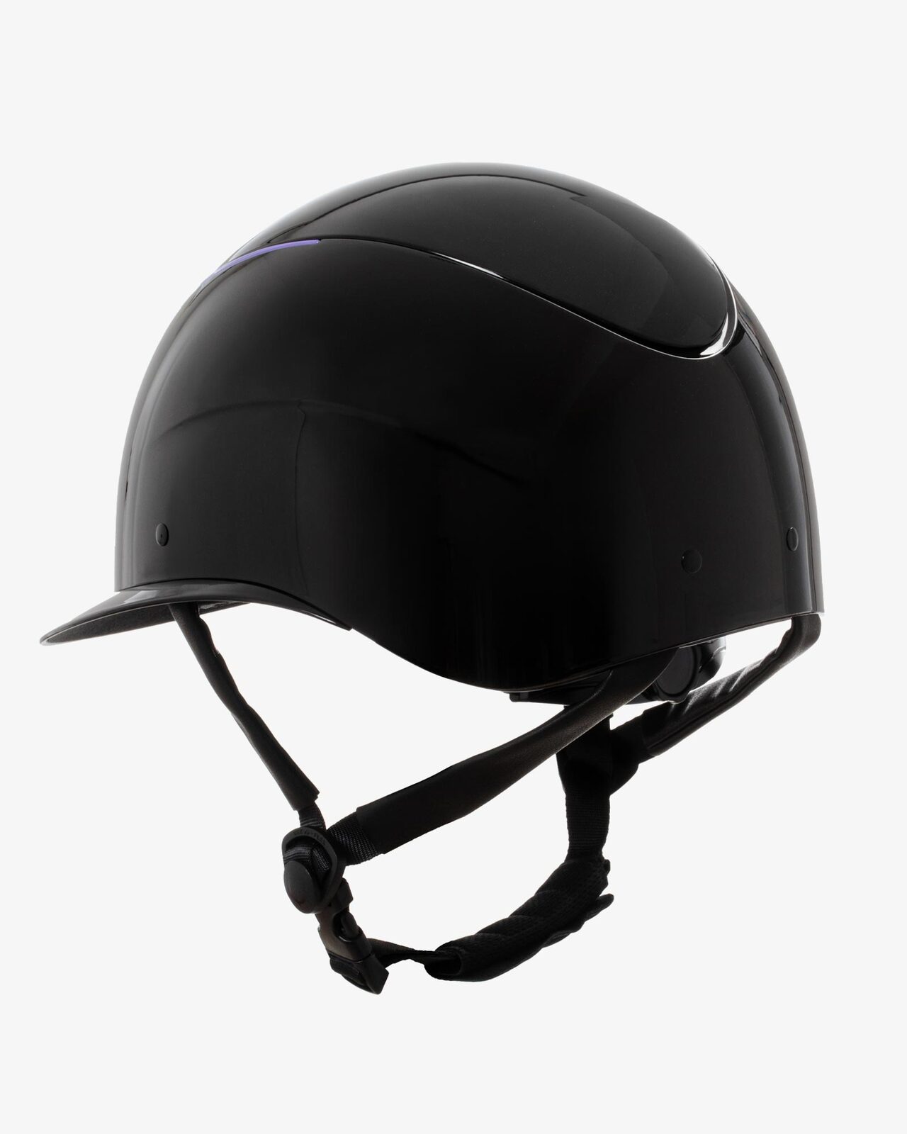 Helmet polished faux leather strap homologation EN 1384-2023