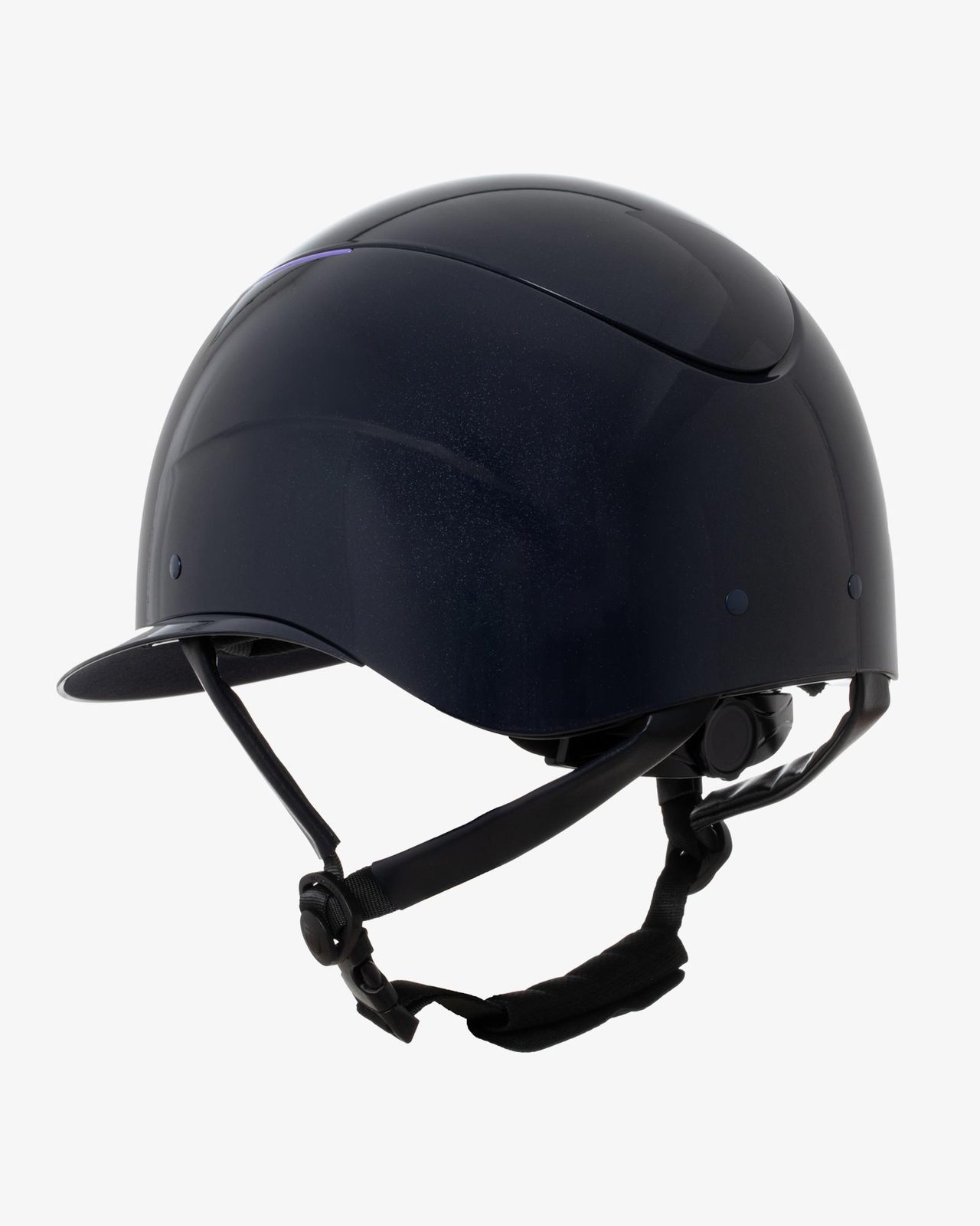Helmet polished faux leather strap homologation EN 1384-2023