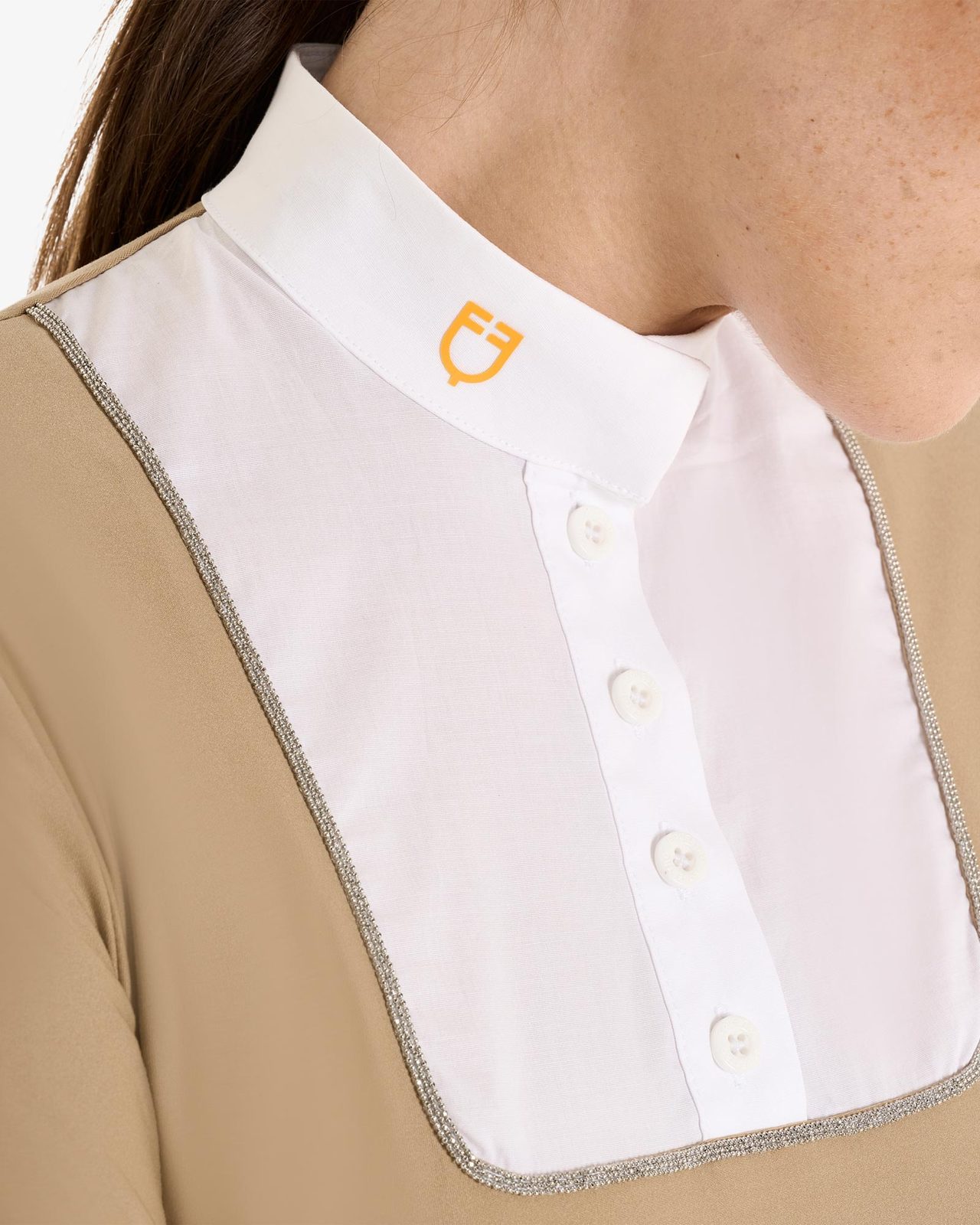 Polo donna slim fit da concorso con bottoni