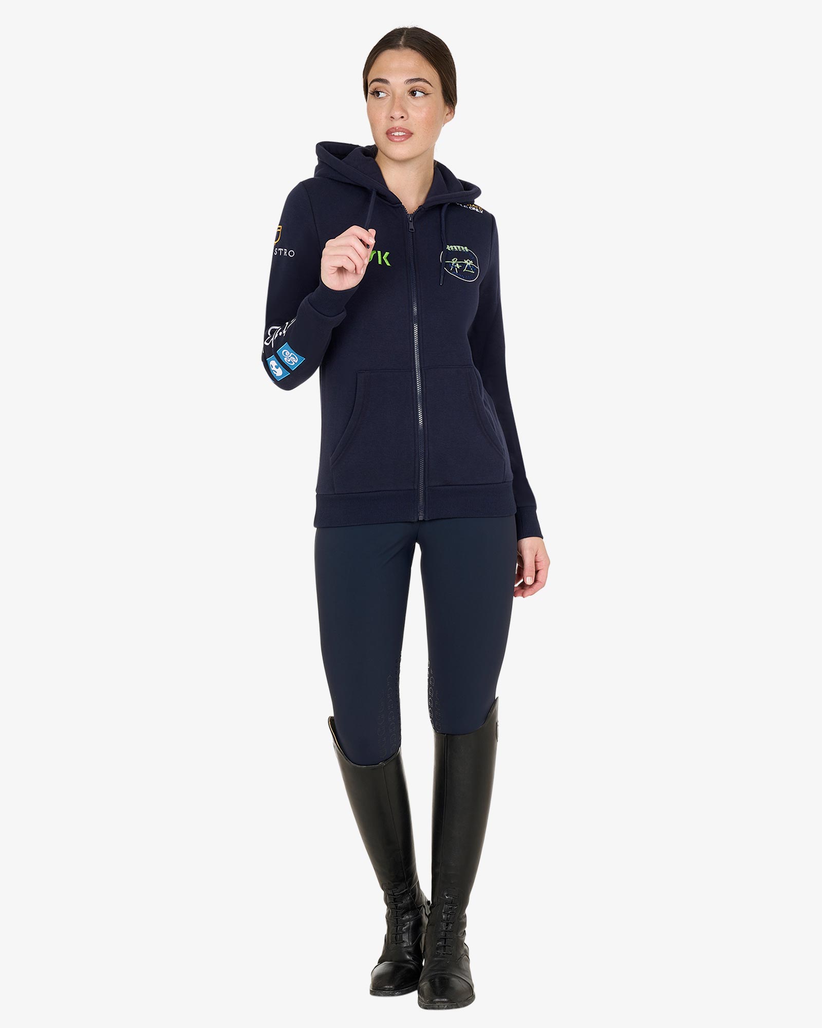 Sweat à Capuche Rossignol Femme - Blanc - Zip Intégrale - Taille XS,S,M,L,XL - NEUF