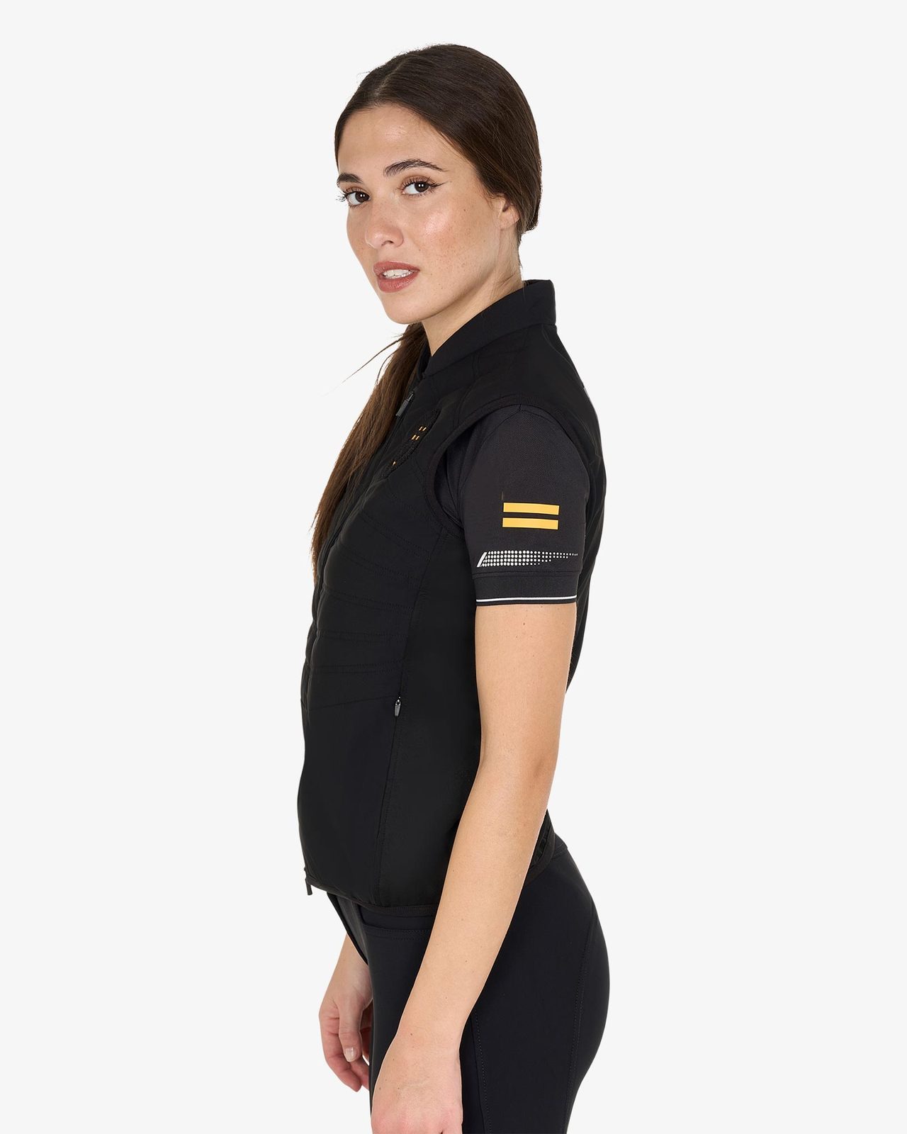 Smanicato donna slim fit in tessuto tecnico