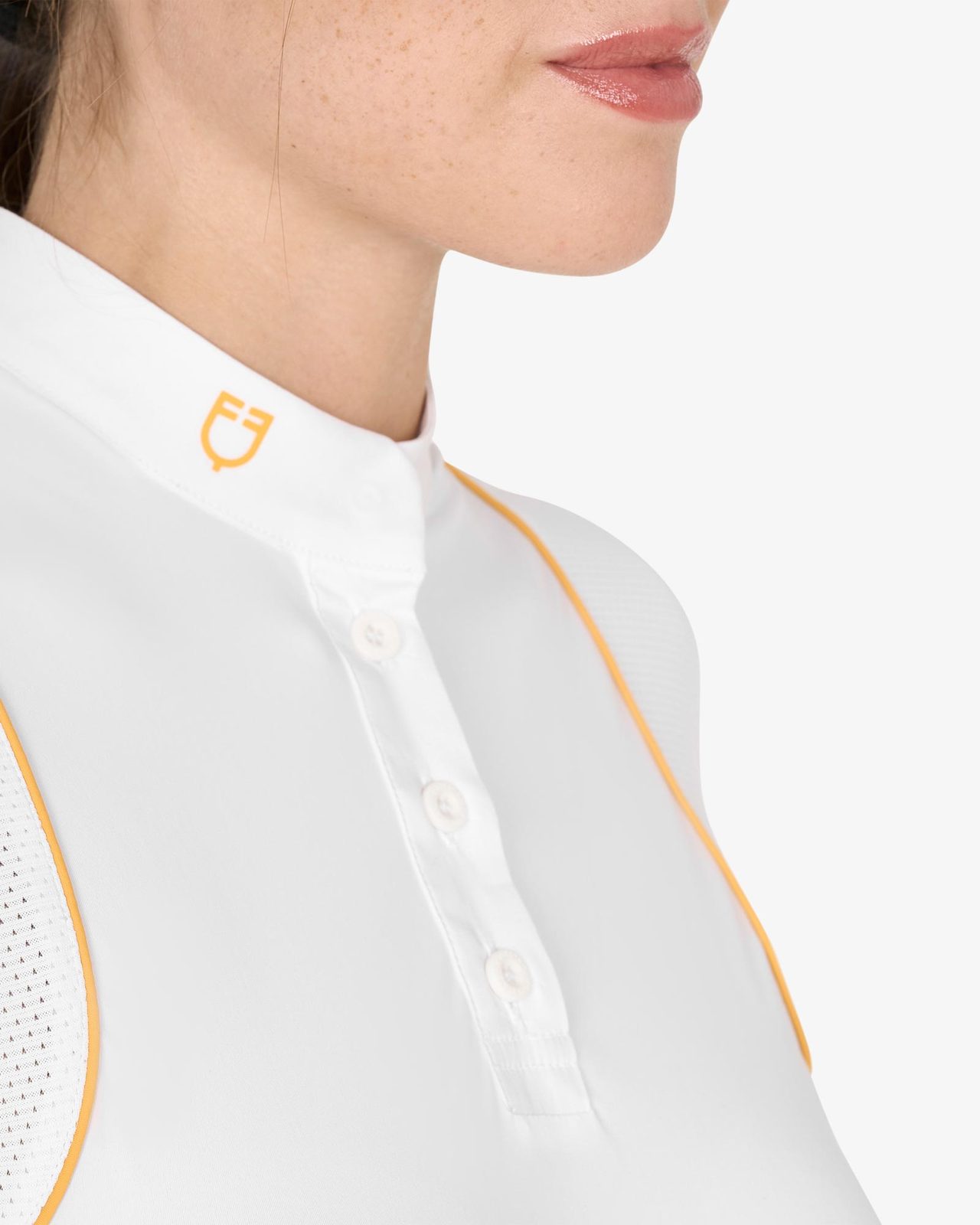 Polo donna slim fit da concorso con bottoni