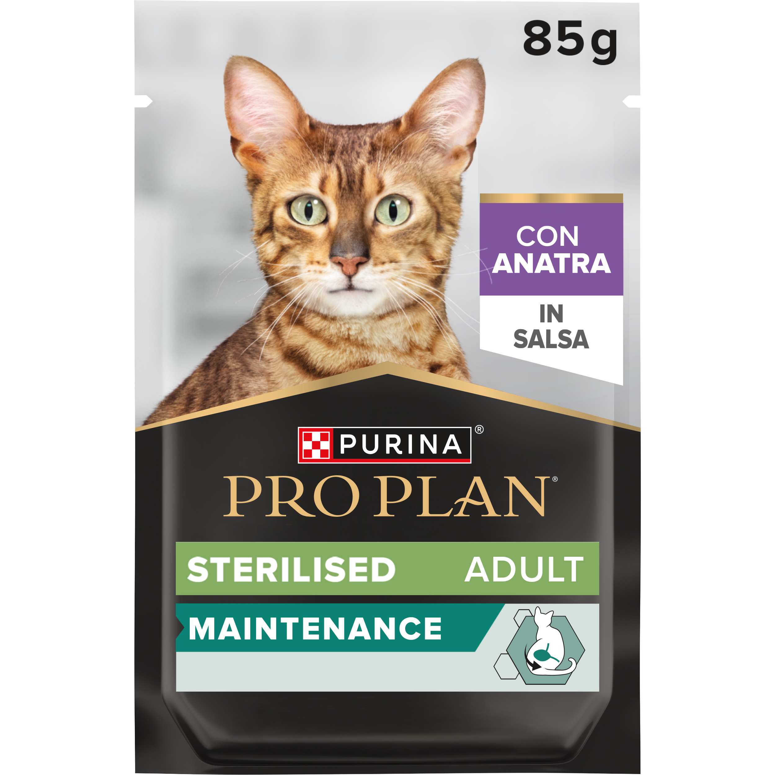 PURINA PRO PLAN WET CAT STERILISED  teneri pezzetti in salsa con Anatra