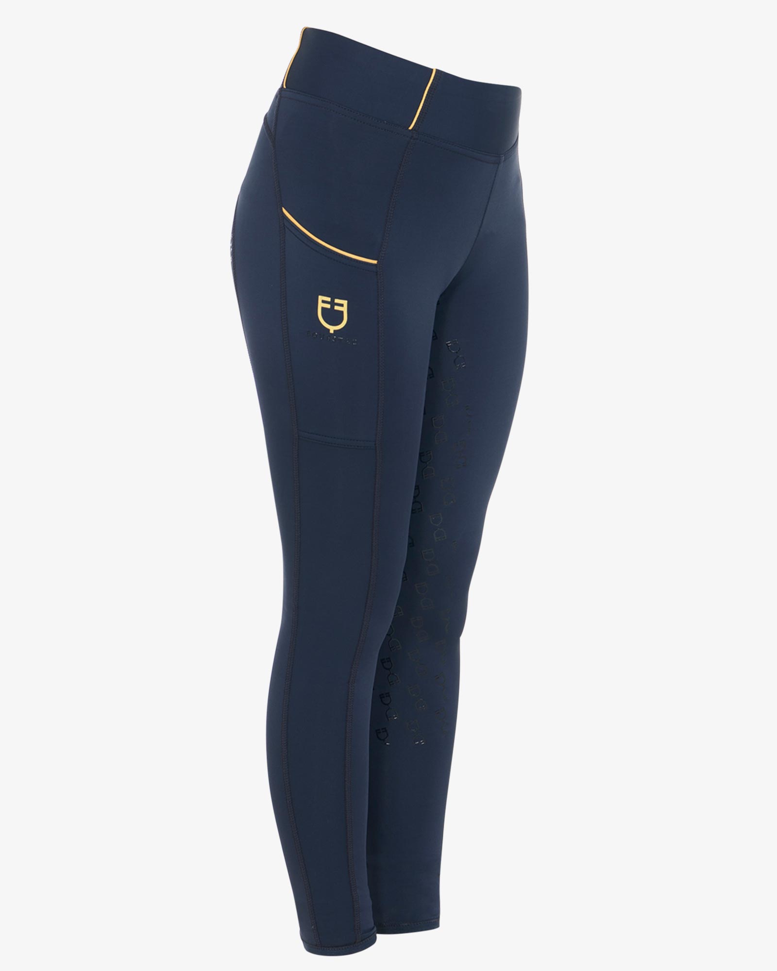 Girls' slim fit grip leggings with logo