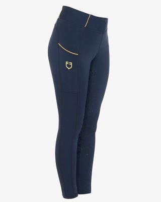 Girls' slim fit grip leggings with logo