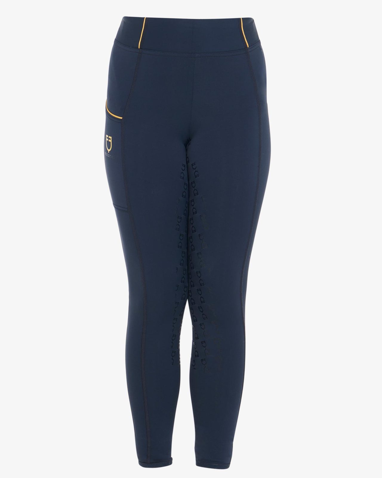 Girls' slim fit grip leggings with logo