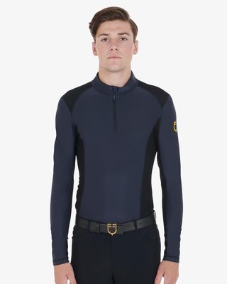 Polo uomo slim fit da allenamento a manica lunga