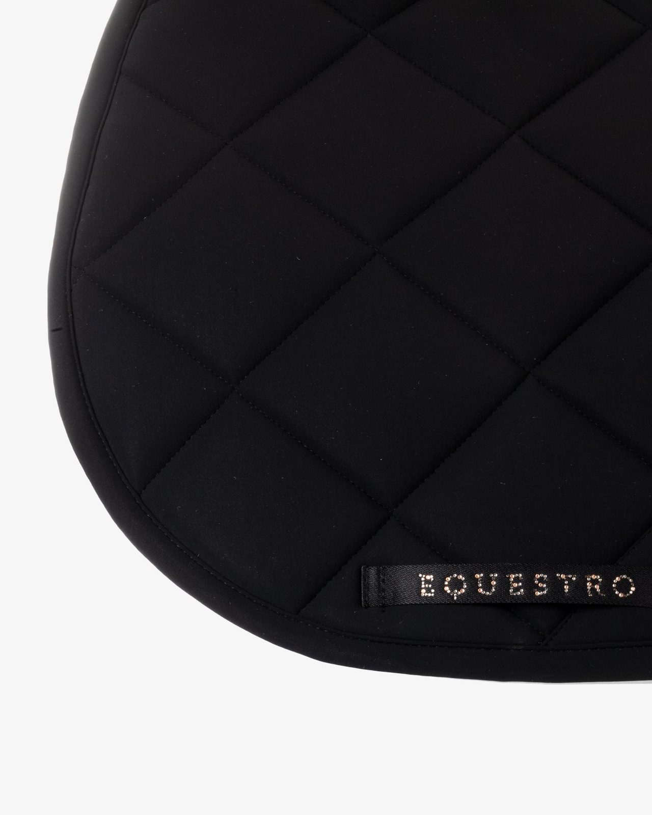 Jumping saddle pad with rhinestone logo