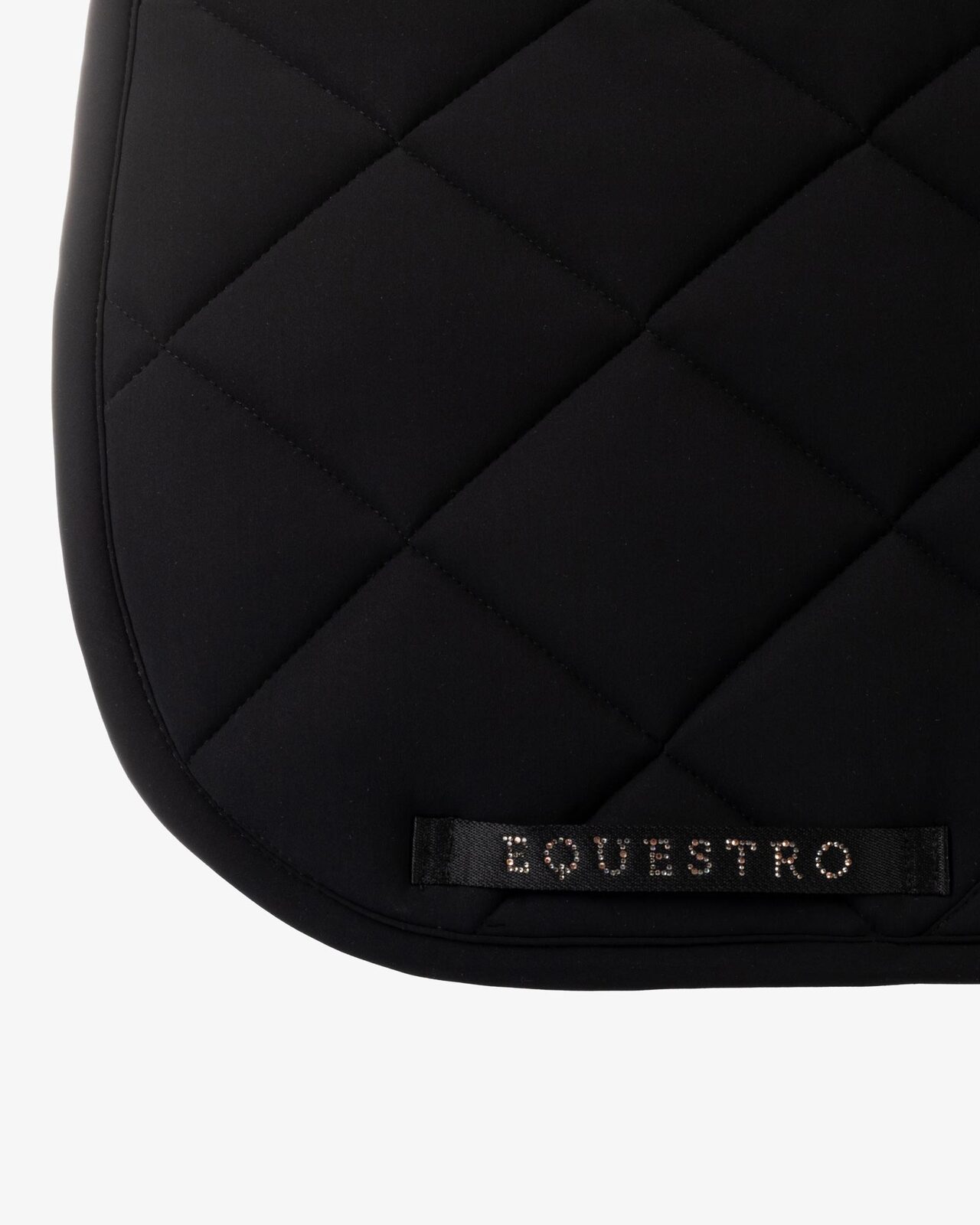 Dressage saddle pad with rhinestone logo