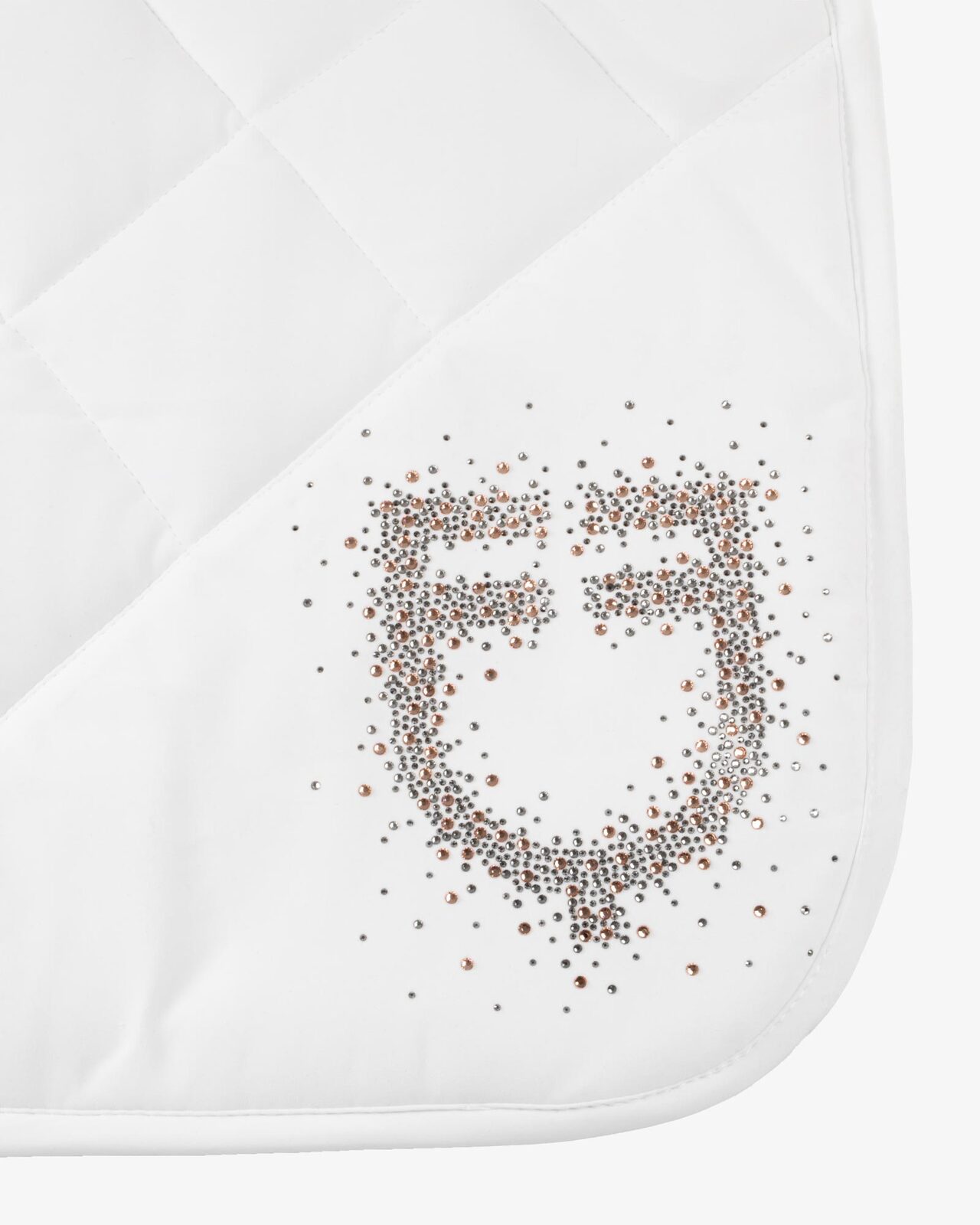 Dressage saddle pad with rhinestone logo