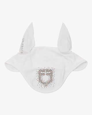 Fly veil in technical fabric with rhinestone logo