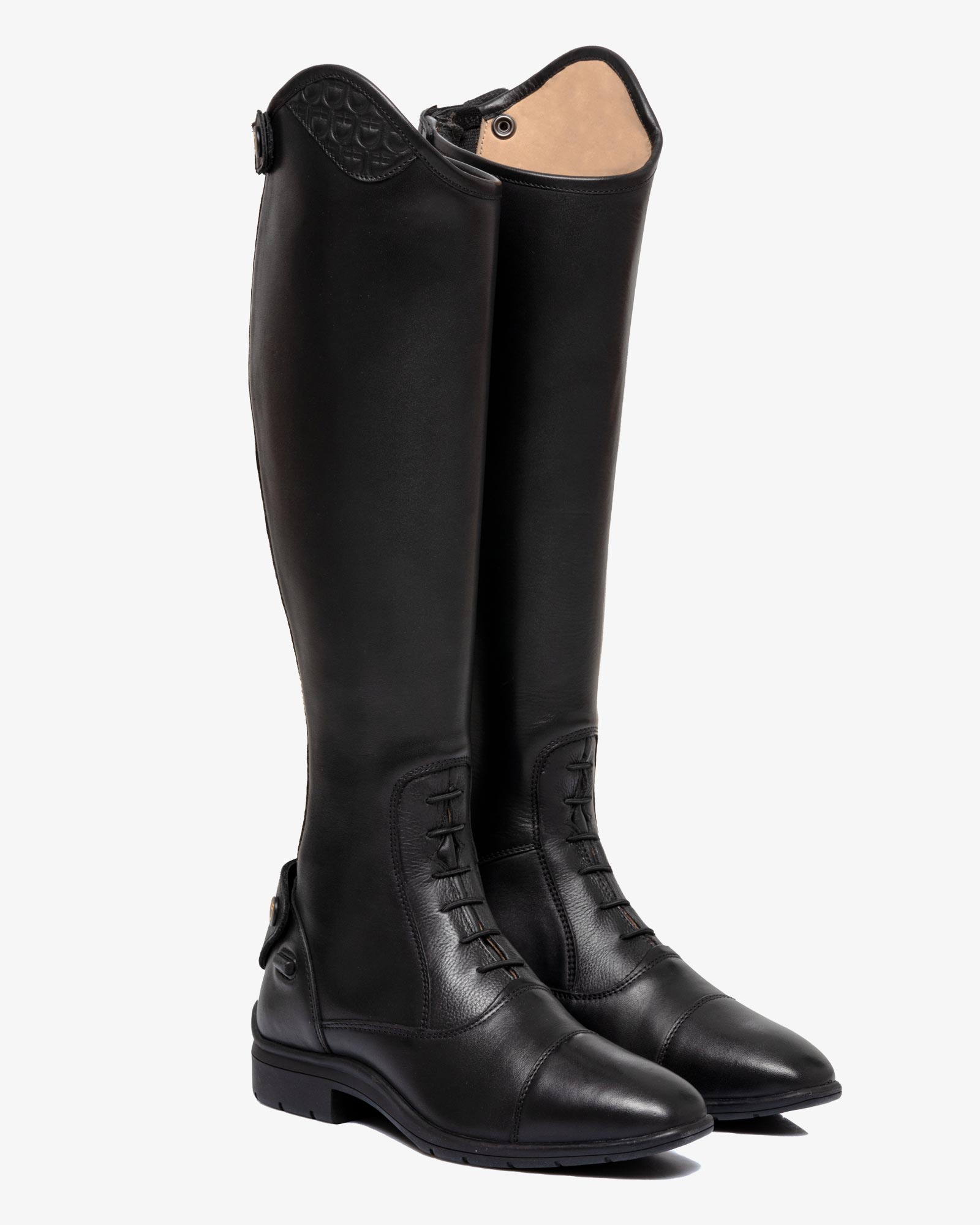 Stivali unisex con lacci e inserto multilogo