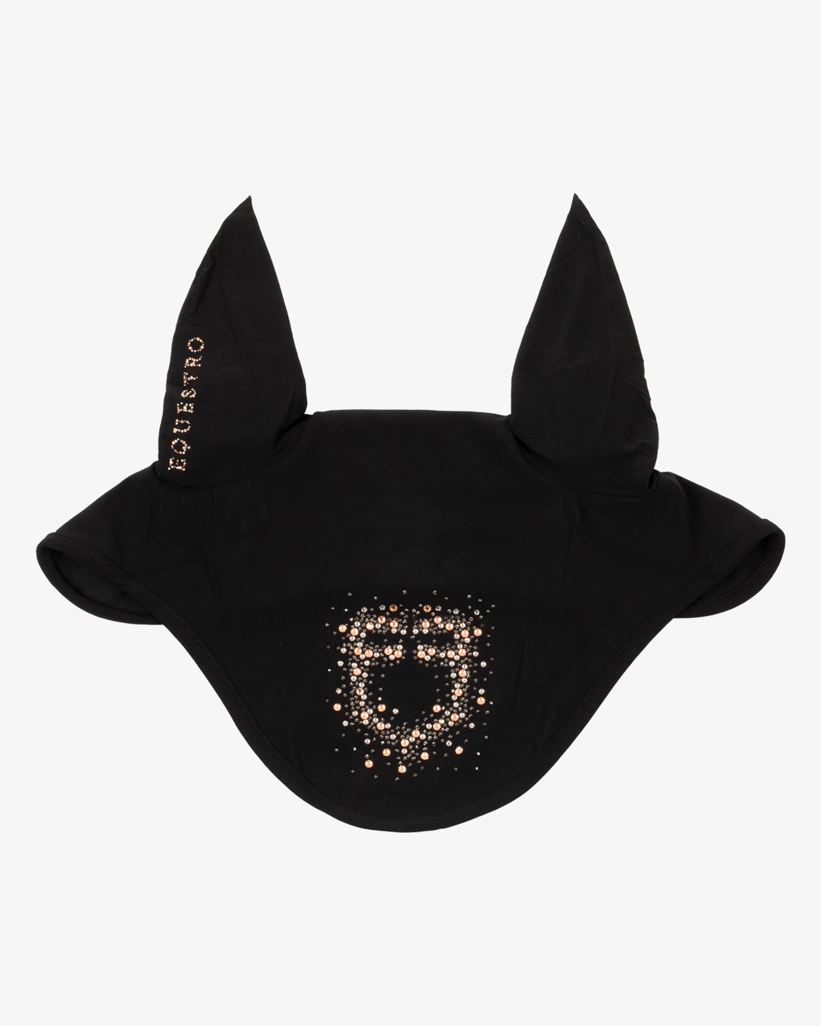 Cuffietta in tessuto tecnico con logo glitter