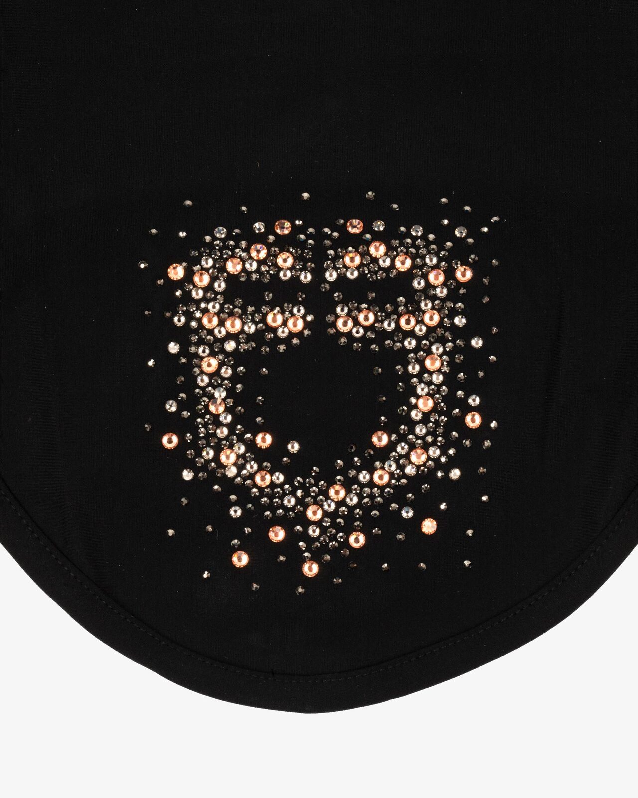 Cuffietta in tessuto tecnico con logo glitter