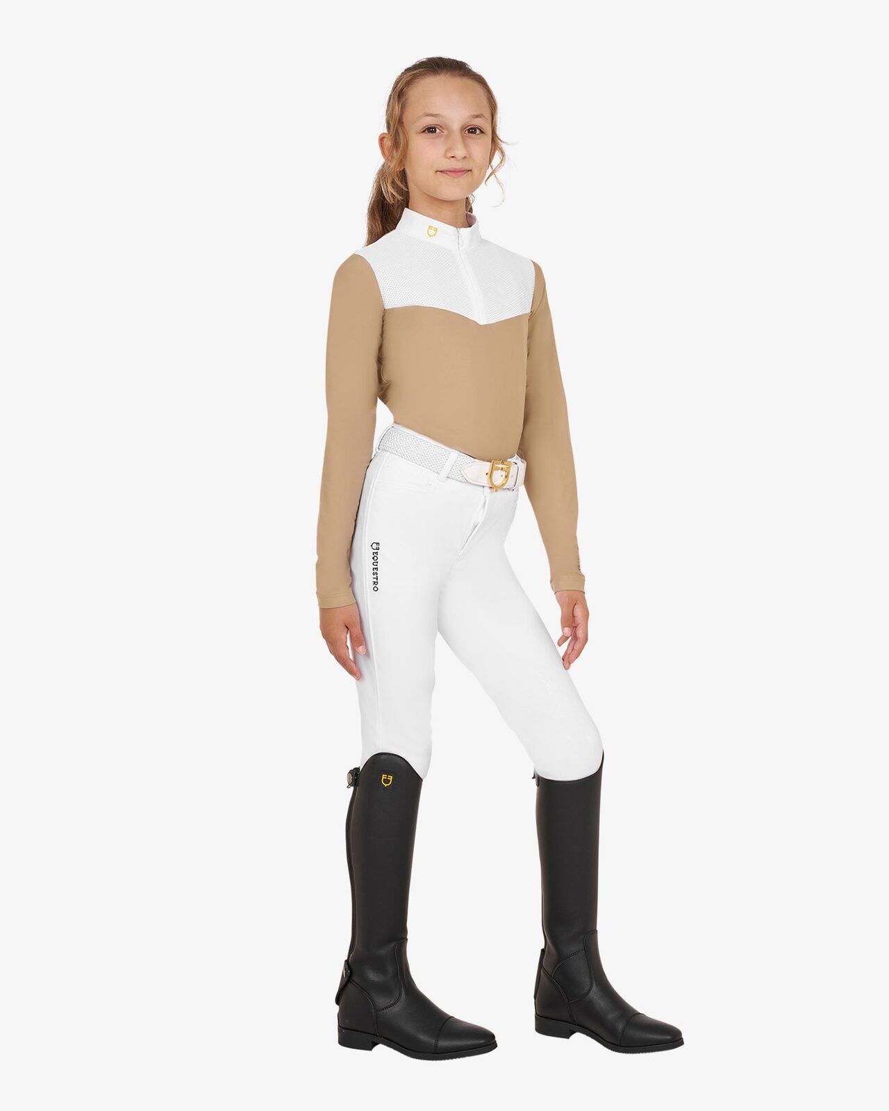 Polo bambina a manica lunga