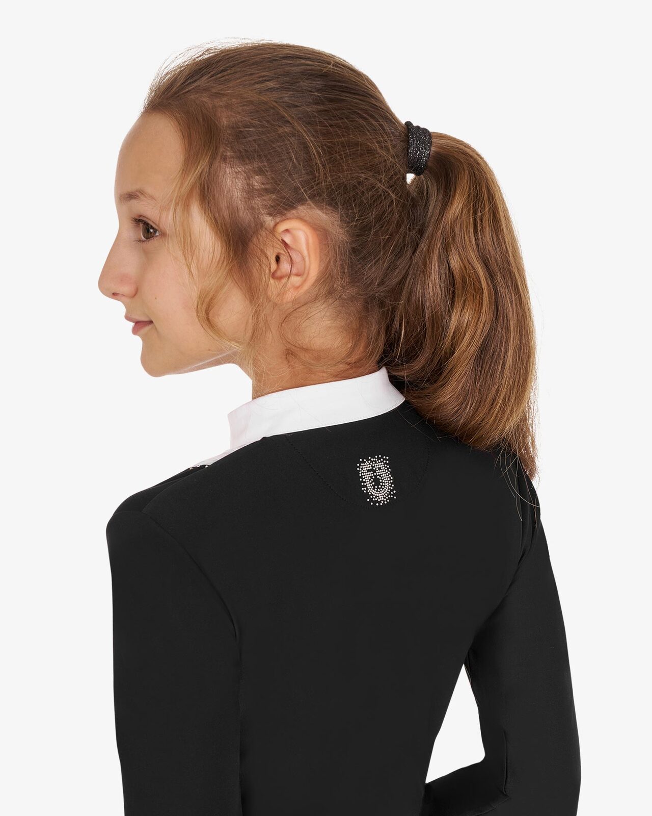 Polo bambina slim fit concorso con strass
