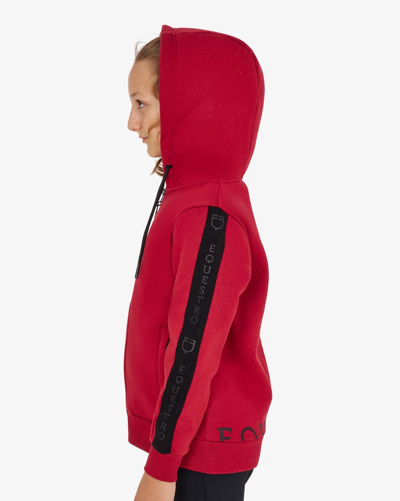 Felpa bambina full zip con pile interno