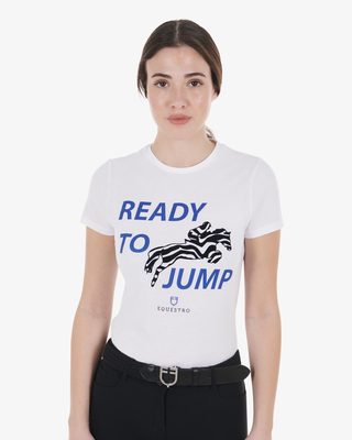 T-shirt da donna in cotone Ready to Jump
