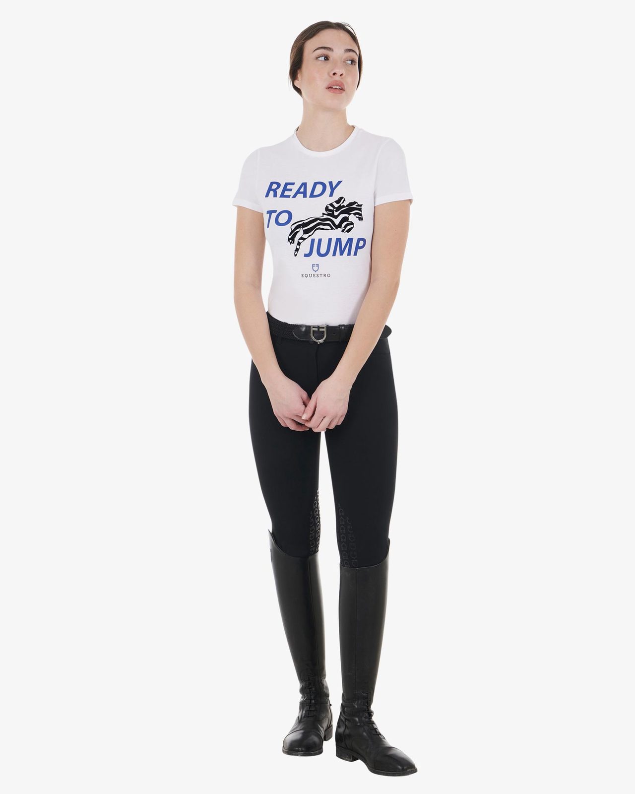 T-shirt da donna in cotone Ready to Jump