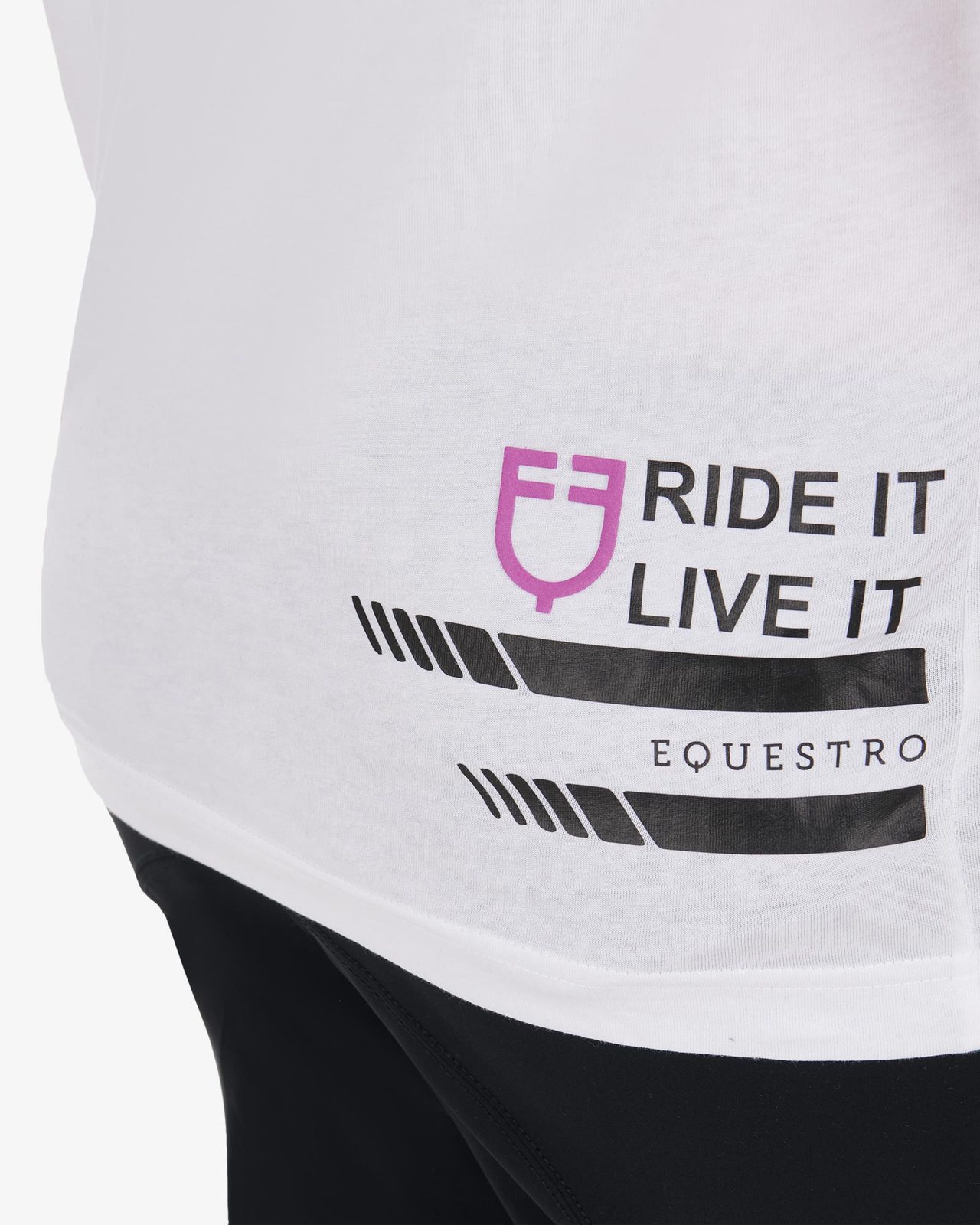 T-shirt da uomo slim fit con logo Ride It Live It