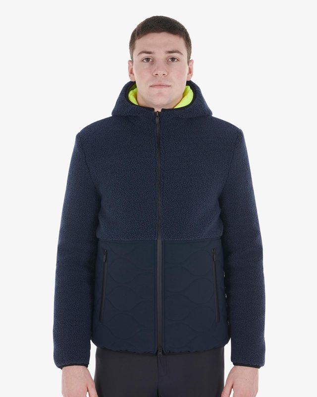 Giacca da uomo in tessuto impermeabile con inserti Teddy