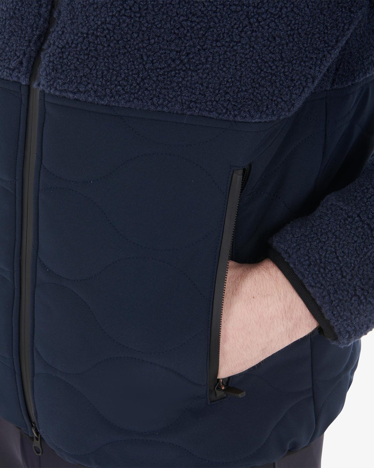 Men's waterproof jacket with Teddy inserts