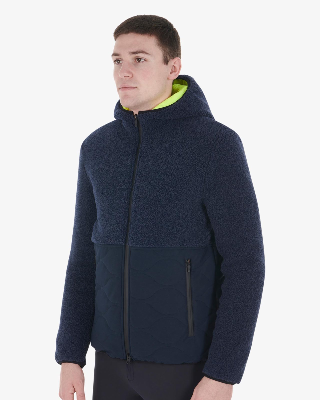 Men's waterproof jacket with Teddy inserts