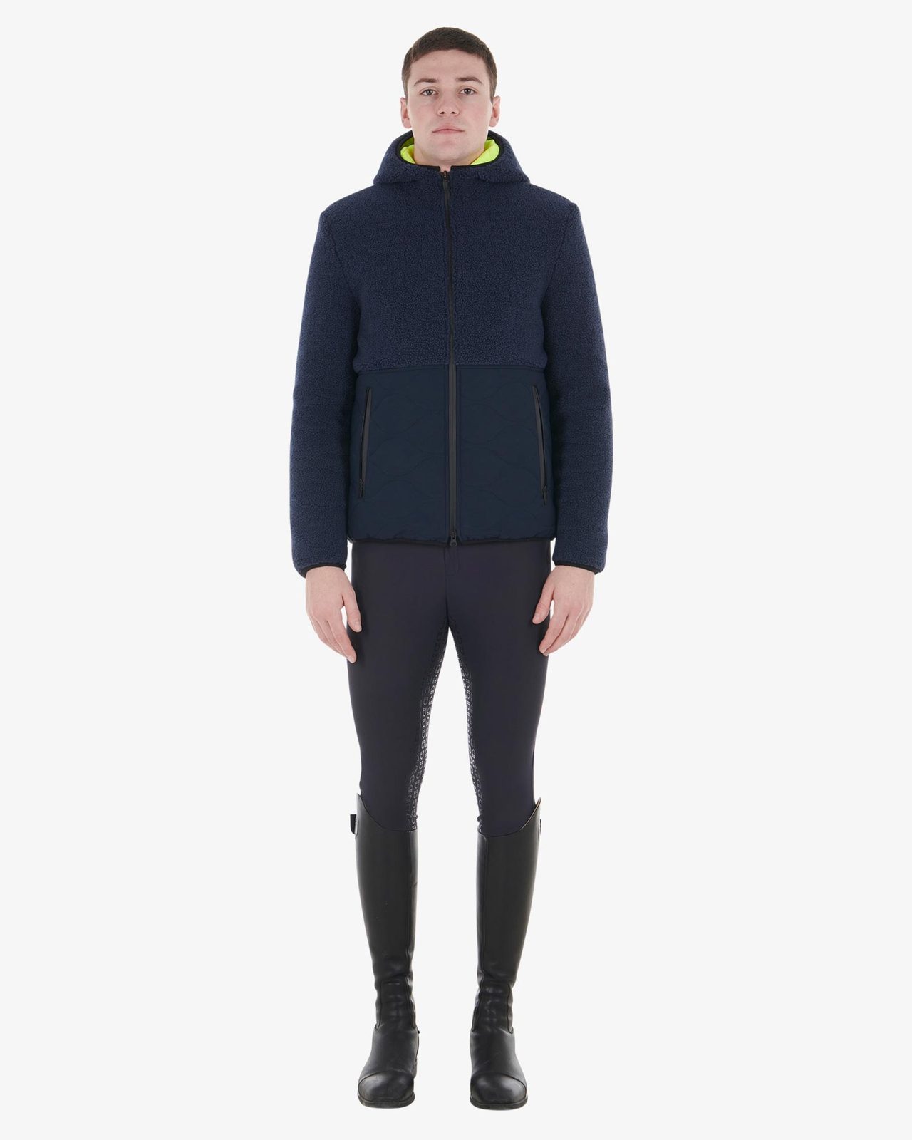 Men's waterproof jacket with Teddy inserts