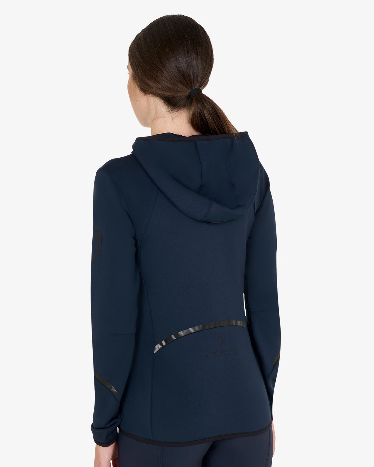 Women's technical sweatshirt in jersey with zip