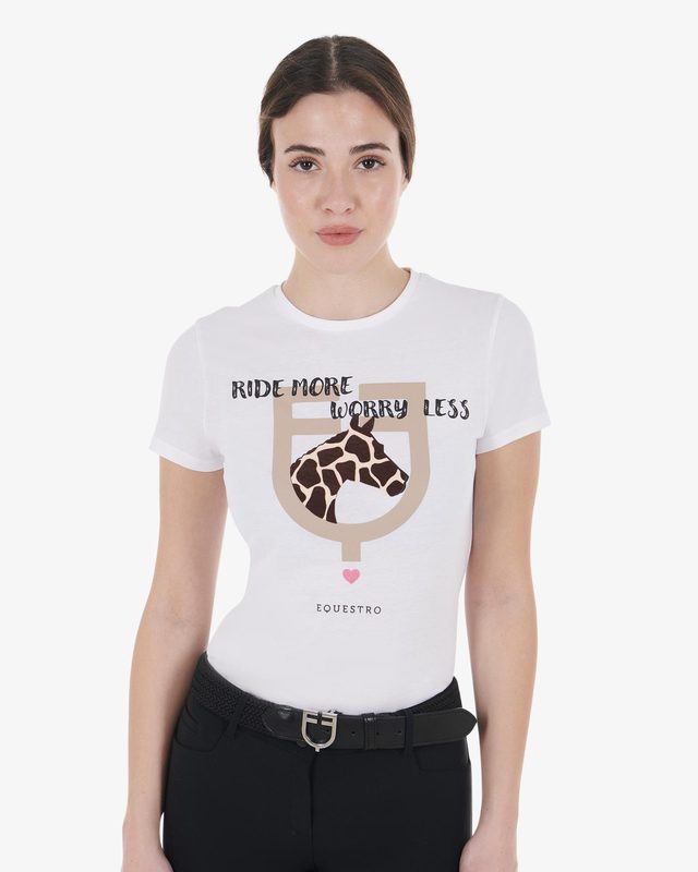 Maglietta Cavaliere Con Scritta Per Appassionati Di Cavalli - Donna E Ragazze, Cotone E Poliestere - Foto 4
