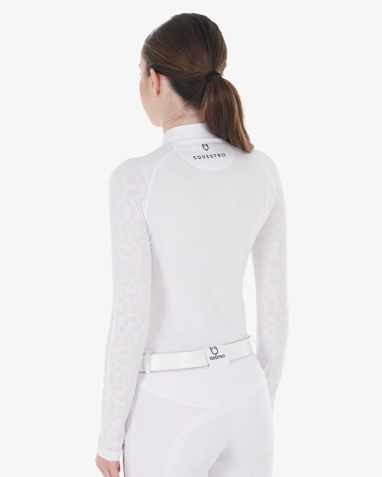 Polo donna slim fit da concorso con inserti in mesh