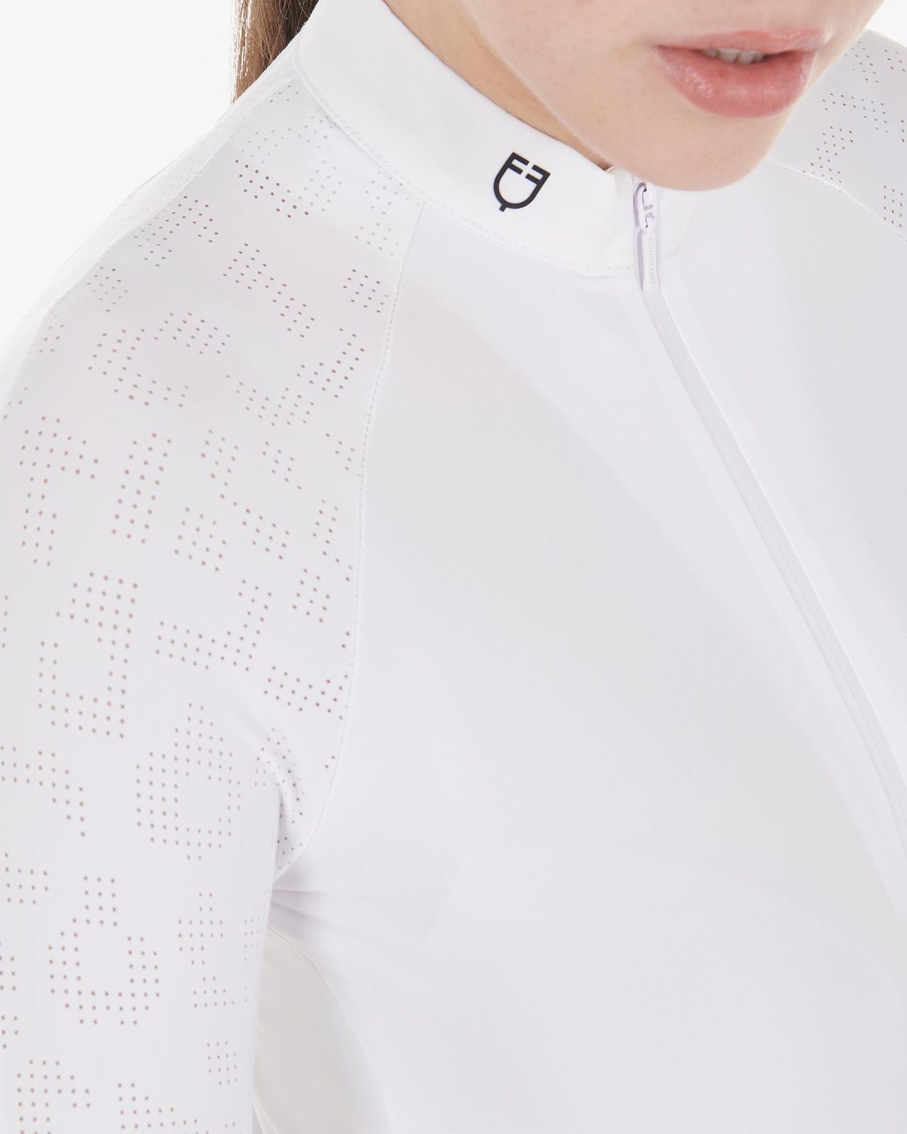 Polo donna slim fit da concorso con inserti in mesh