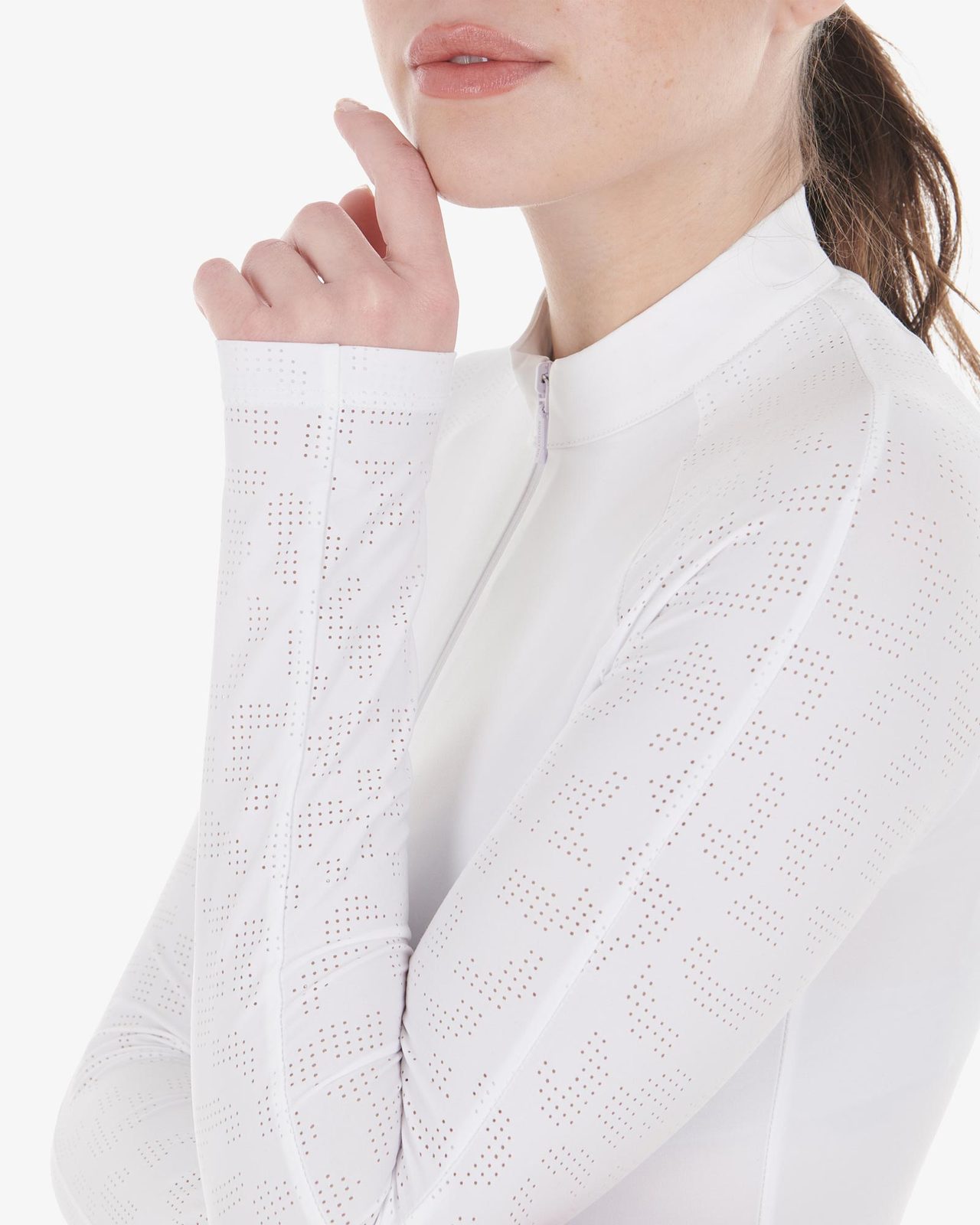 Polo donna slim fit da concorso con inserti in mesh