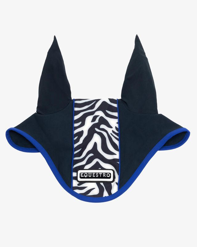 Fly veil in technical fabric with zebra central band