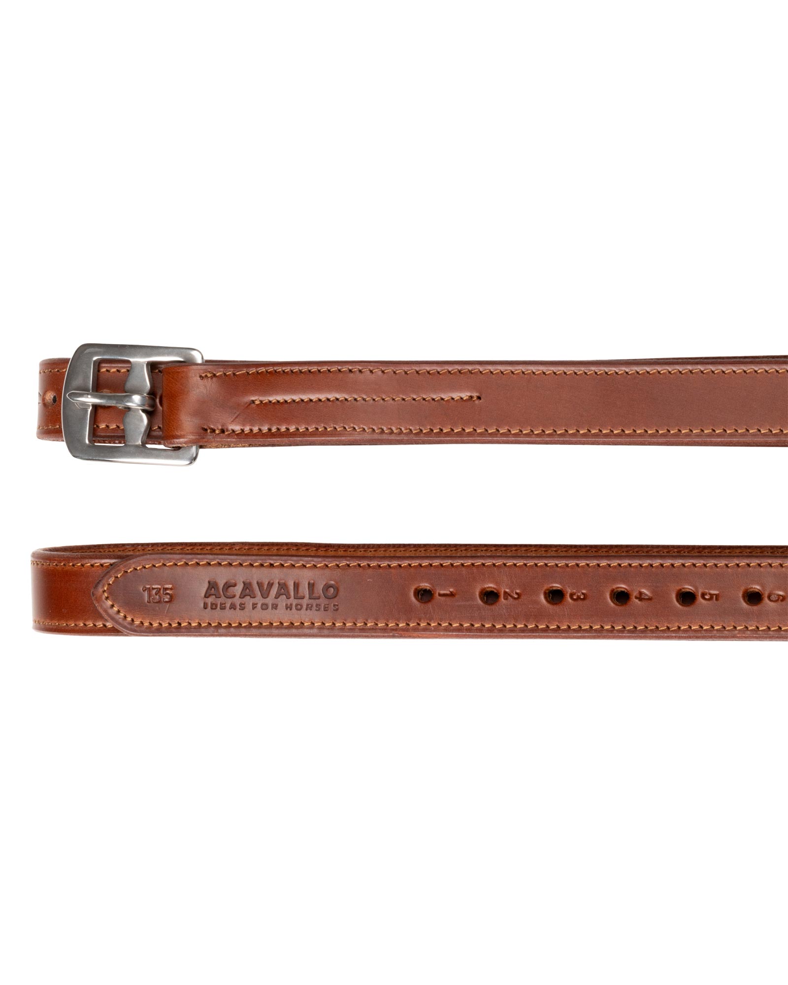 Calfskin stirrup leathers internal reinforcement
