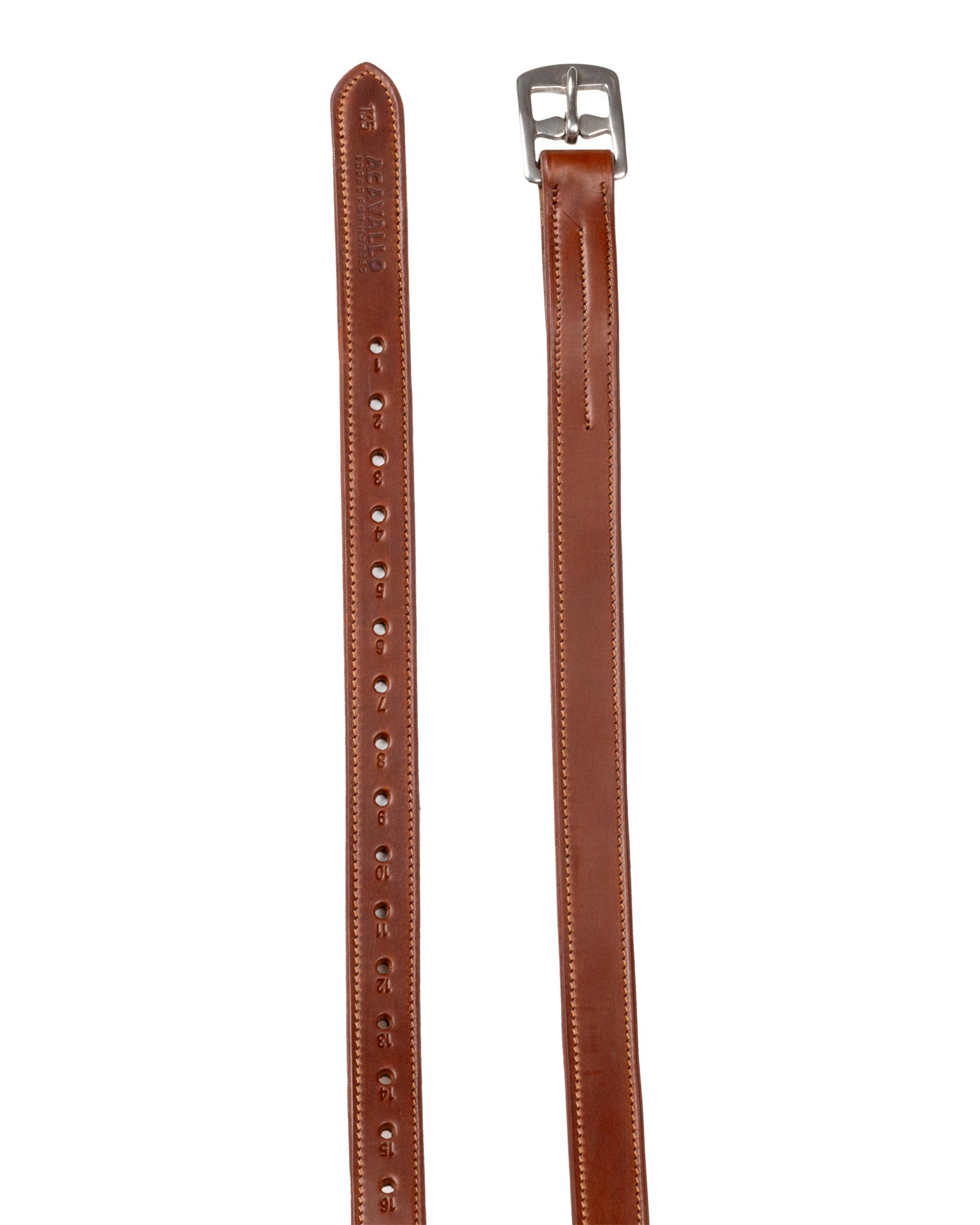 Calfskin stirrup leathers internal reinforcement