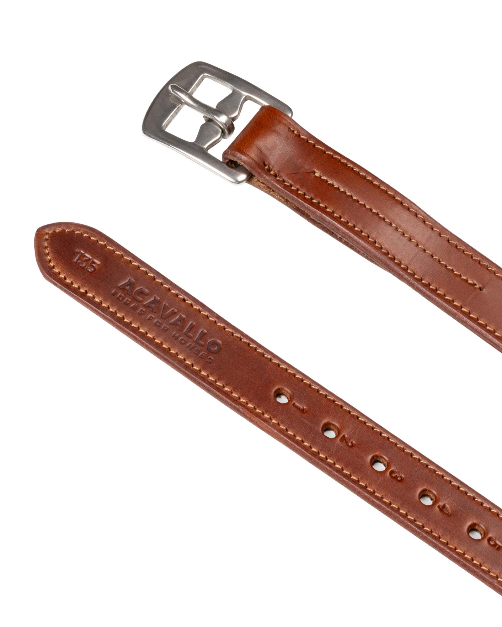 Calfskin stirrup leathers internal reinforcement