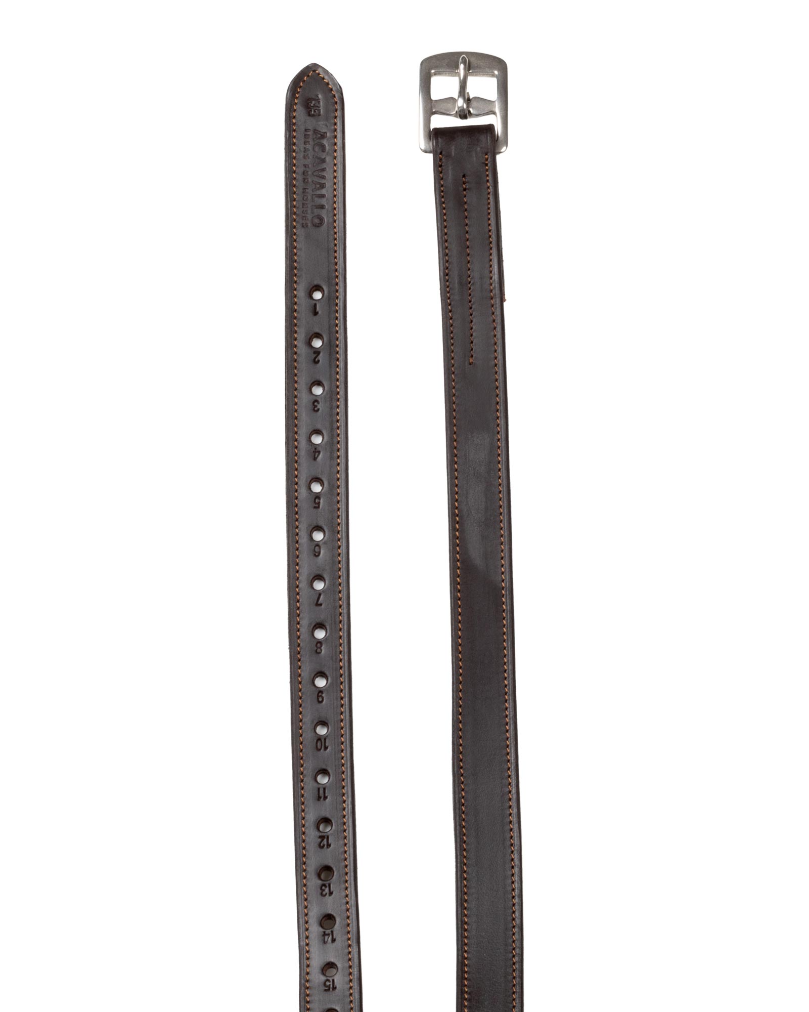 Calfskin stirrup leathers internal reinforcement