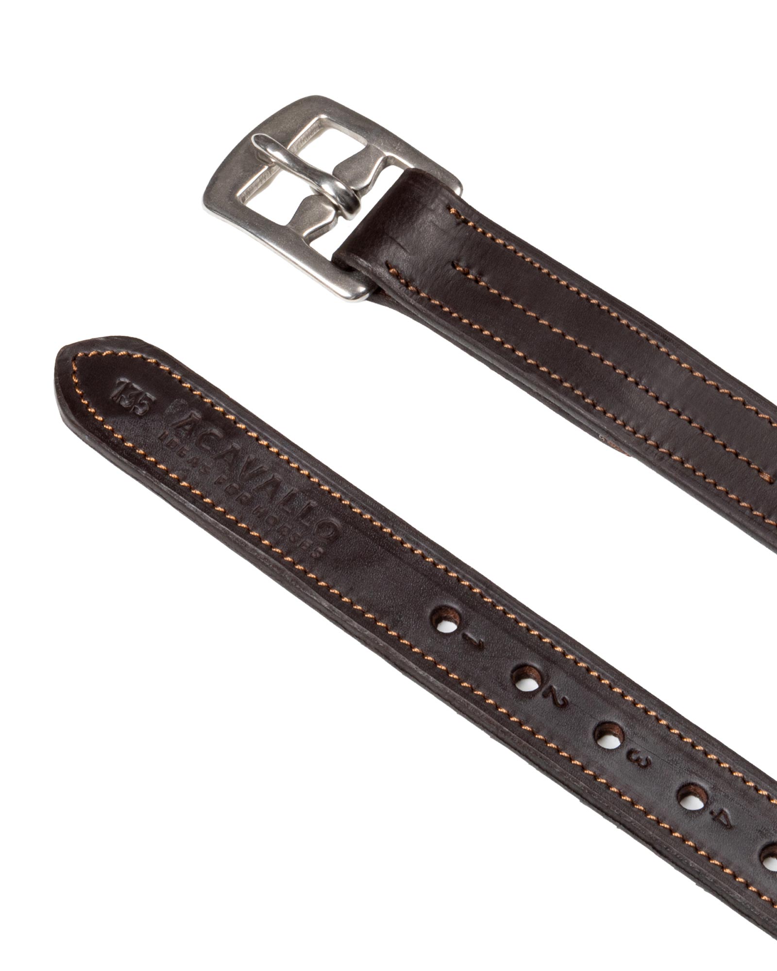 Calfskin stirrup leathers internal reinforcement