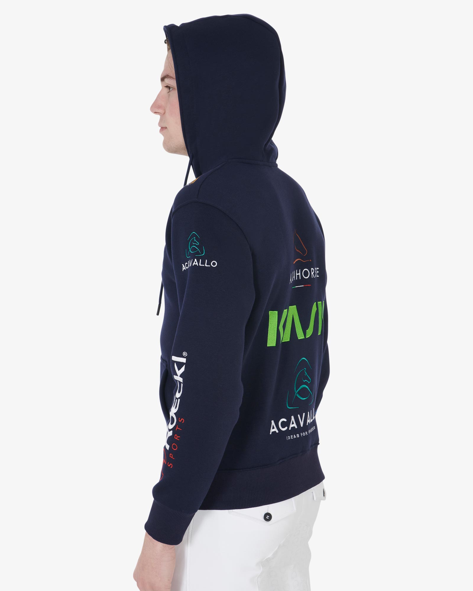 adidas T19 Felpa Con Cappuccio Uomini Nero, Bianco