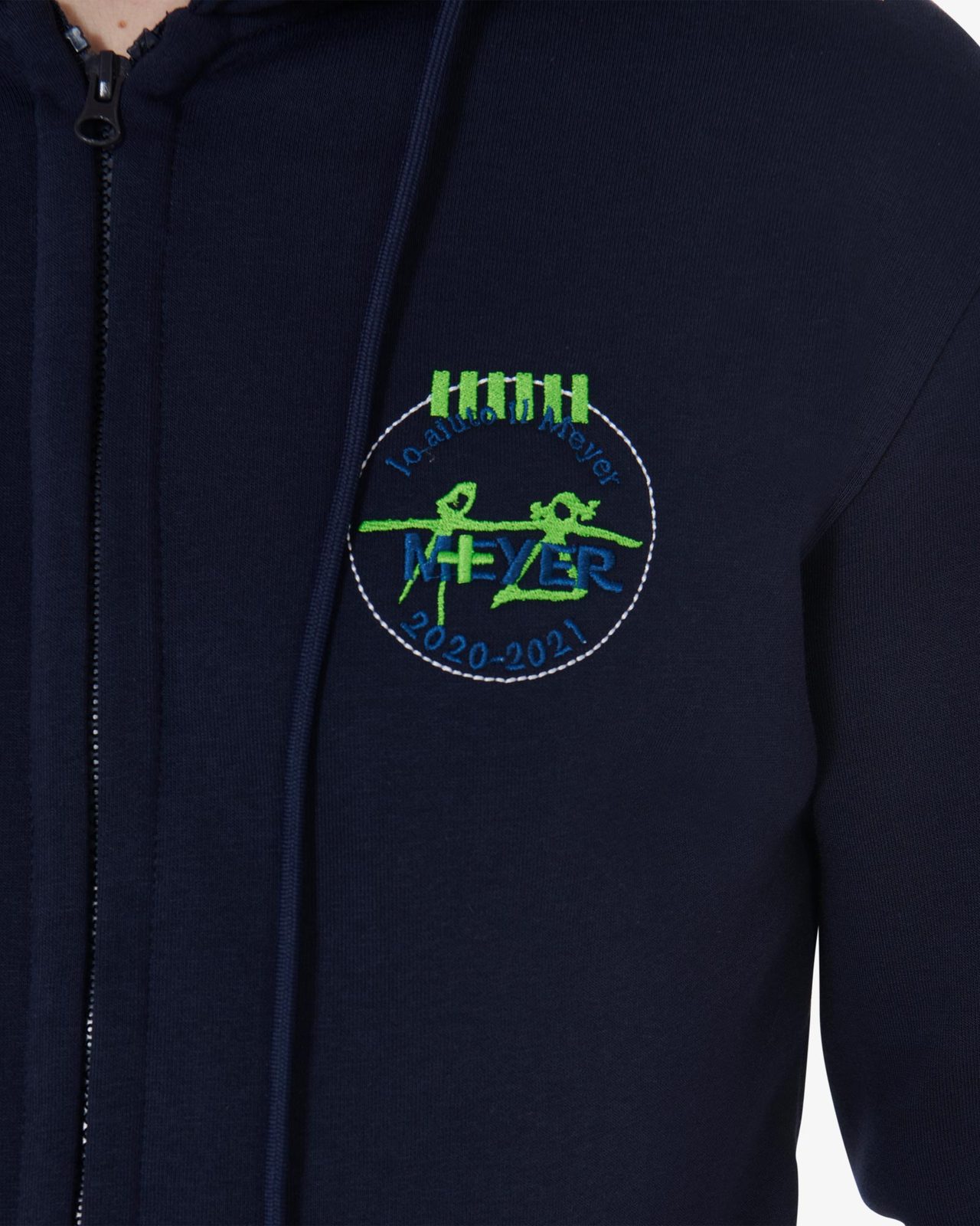 Men's sweatshirt with multi-logo hood