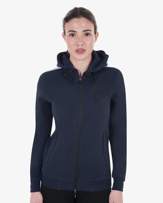 Felpa da donna con cappuccio e zip frontale