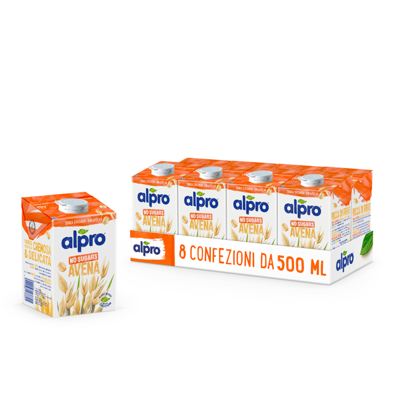 ALPRO SENZA ZUCCHERI, Bevanda Vegetale all'Avena 8x500ml