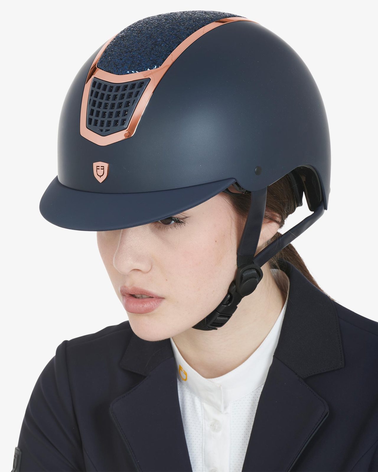 Cap con brillantini omologazione EN 1384-2023