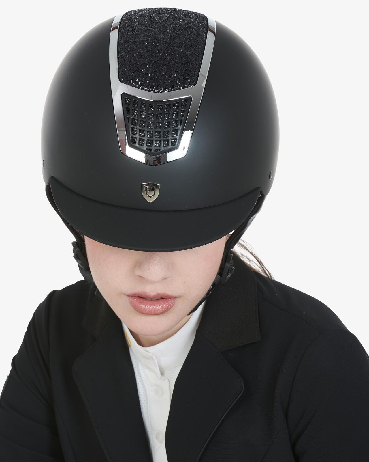 Cap con brillantini omologazione EN 1384-2023