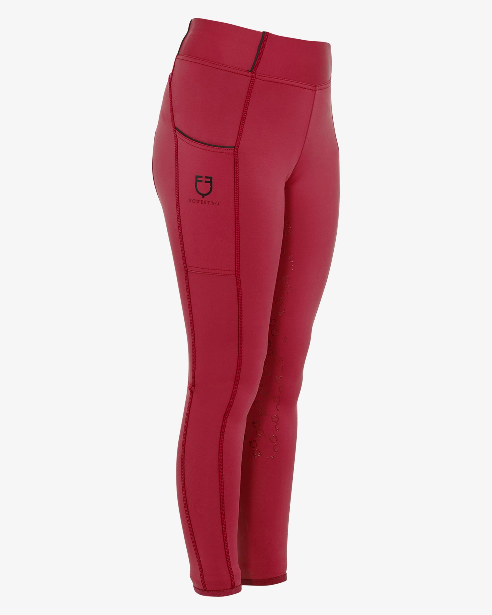 Leggins bambina slim fit grip con logo